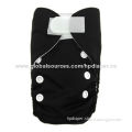 Phantom Black New Born Pocket Cloth Diaper, Hook-and-loop Closure